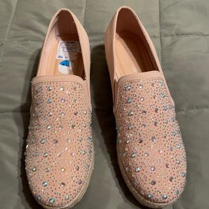 ANDIAMO size 10 women SPARKLING rhinestone shoes